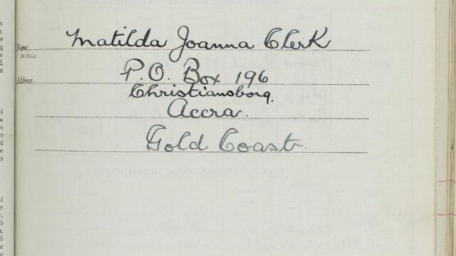 Matilda Clerk Matriculation Record