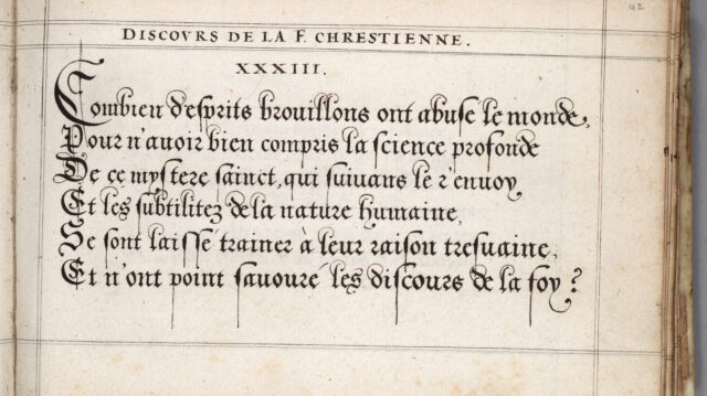 Stanza 33, Discours de la Foy 