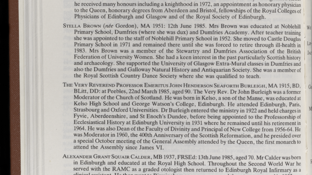 John Howie Flint Brotherston’s Obituary