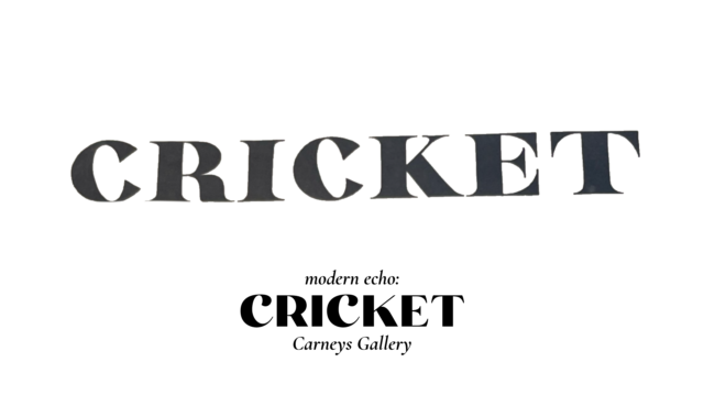 Picture Post 1939 font and 2022 equivalent: Cricket